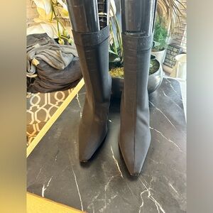 Zara NWT mesh heeled ankle bootie black Size 38 US 8.5.